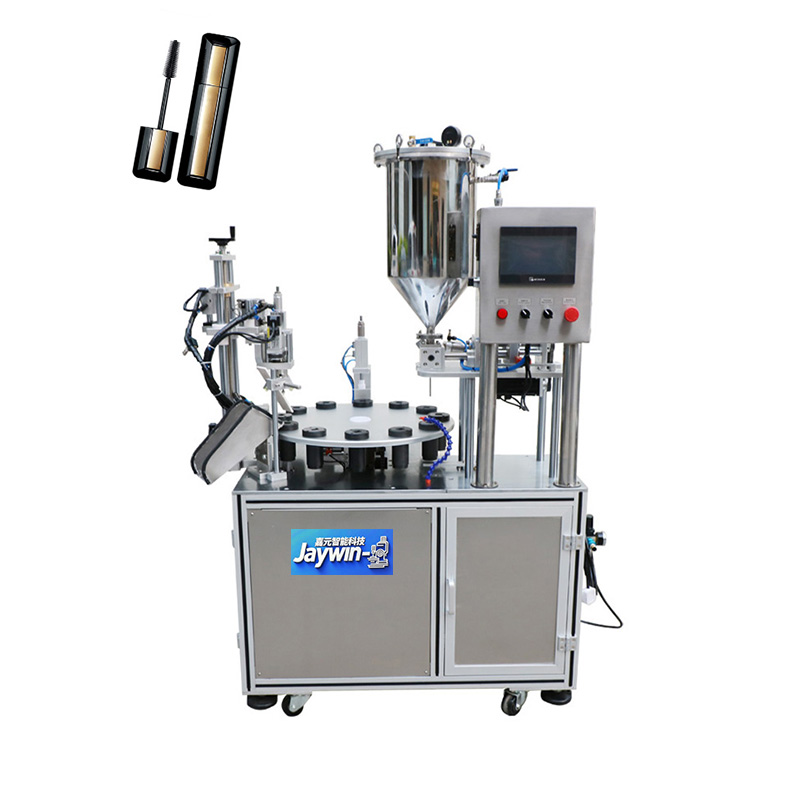 Automatic rotary table cosmetic mascara liquid quantitative filling machine