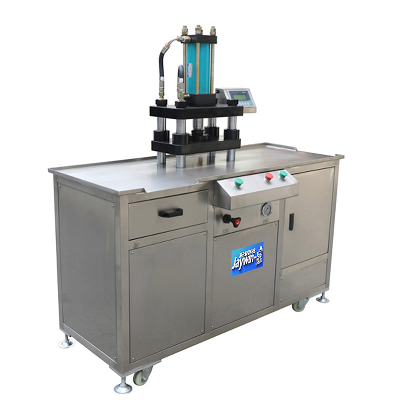 Vacuum powder press for cosmetic powder compacts and eyeshadow