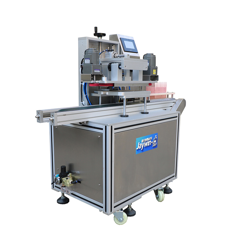 Cosmetic lipstick and lip balm tube twisting and rolling machine