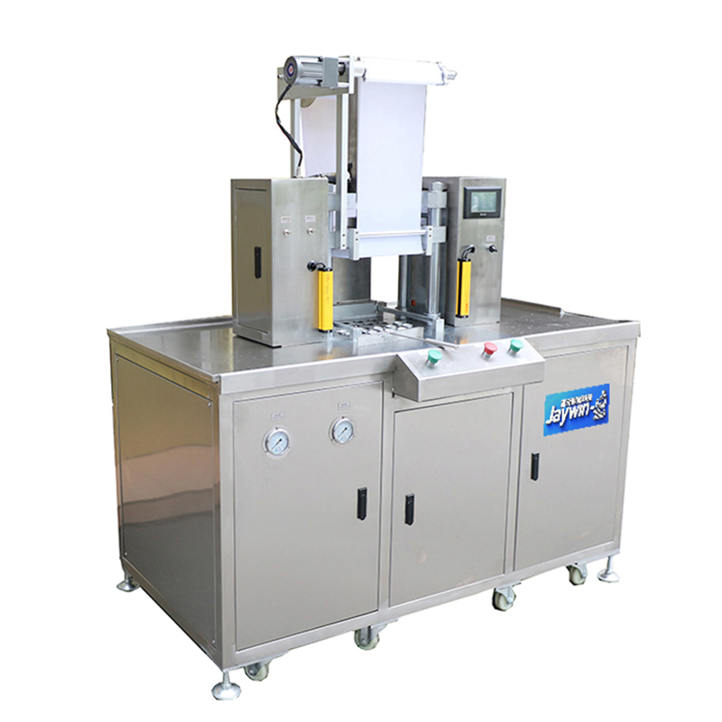 Automatic cosmetic eyeshadow powder filling, feeding and powder pressing machine