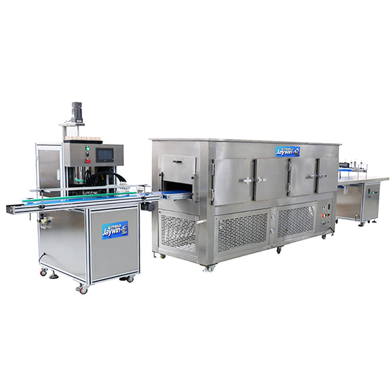 Four-head Cosmetic paste heating, filling and freezing production line